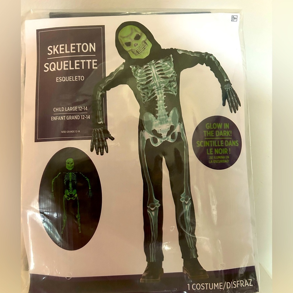 Glow-in-the-Dark‎ Skeleton Costume for Kids